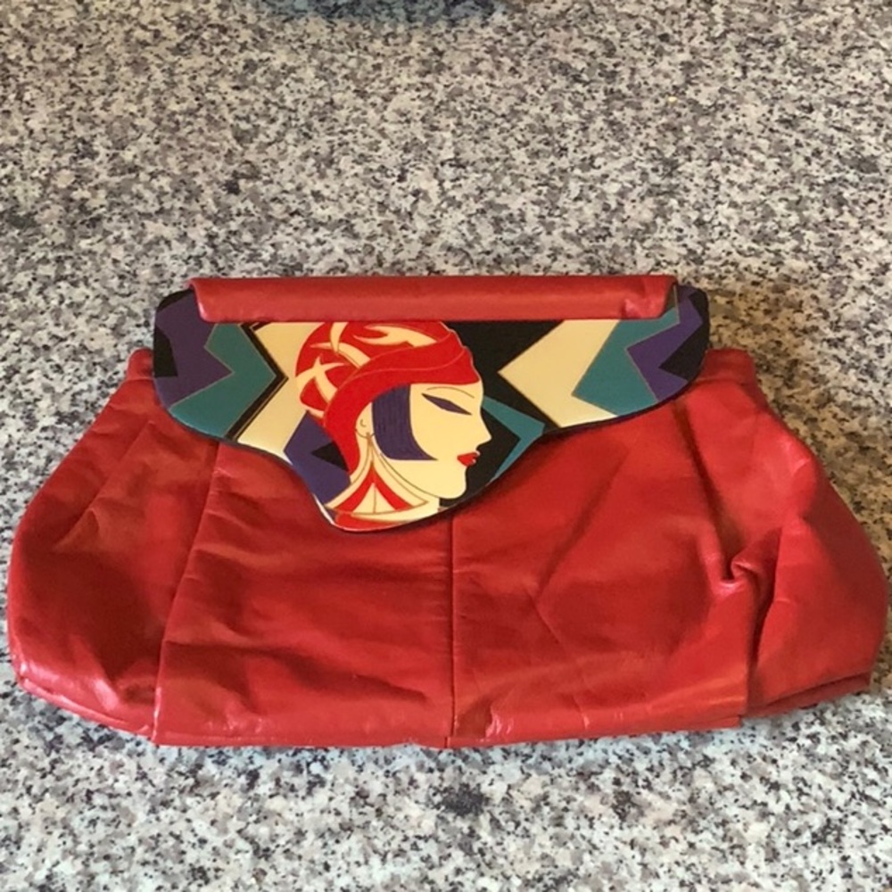 SOLD- Vintage 1980s Patricia Smith Moon Bag and Clutch Purse
